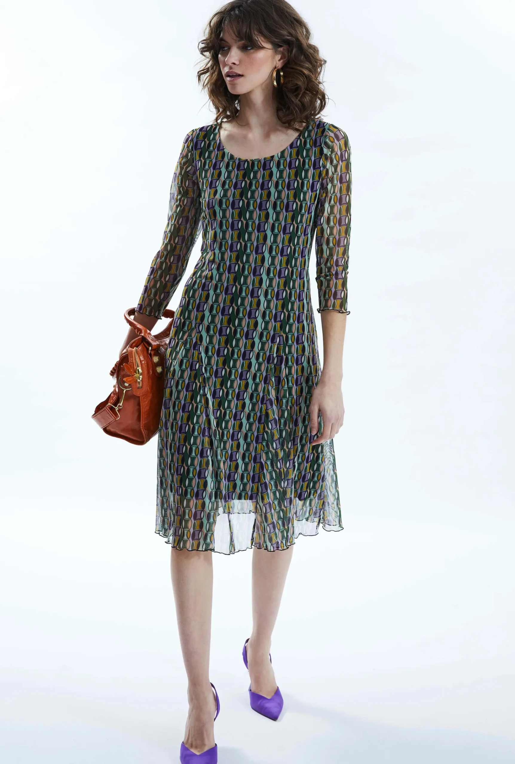James Lakeland Sheer Sleeve Boho Dress