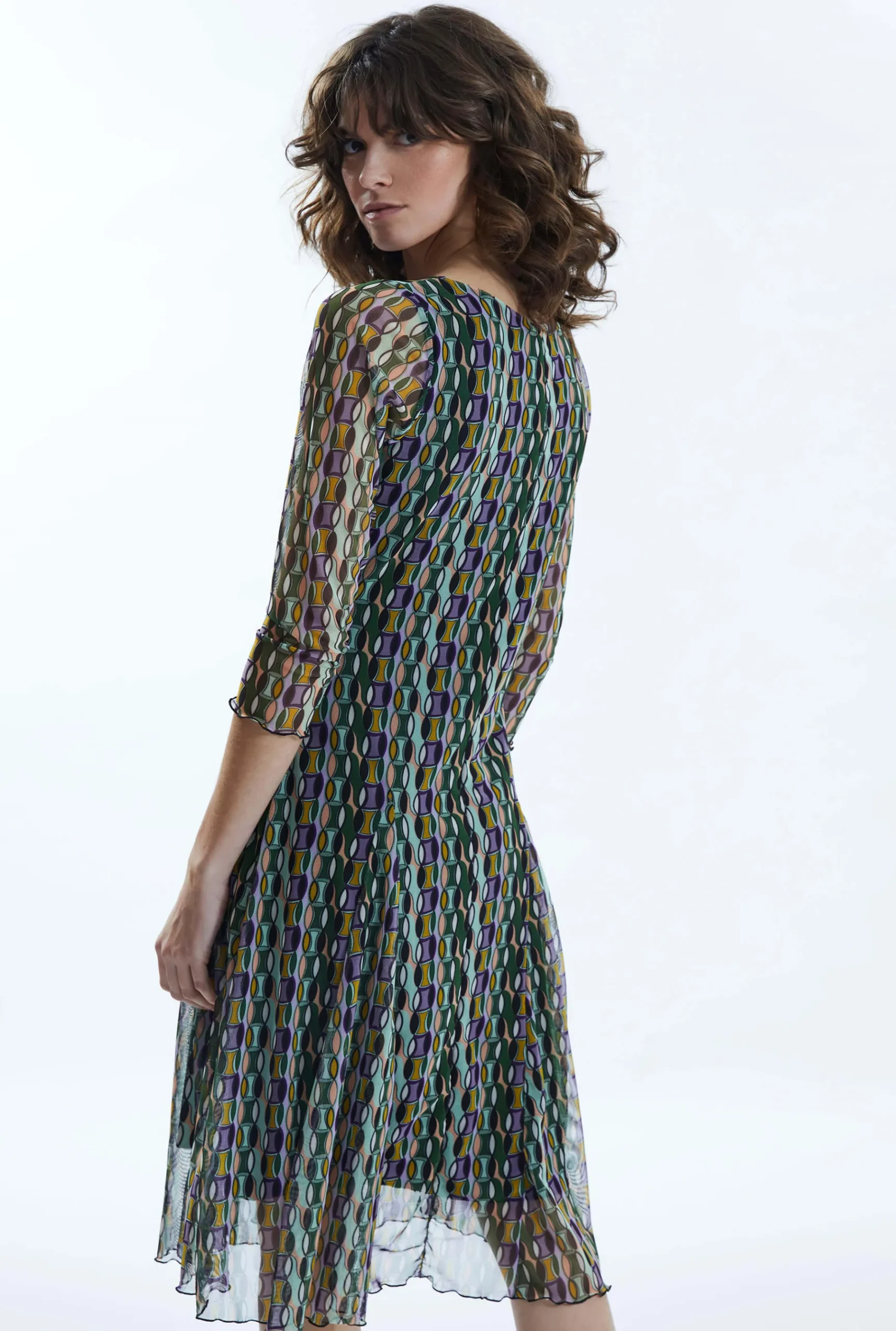 James Lakeland Sheer Sleeve Boho Dress