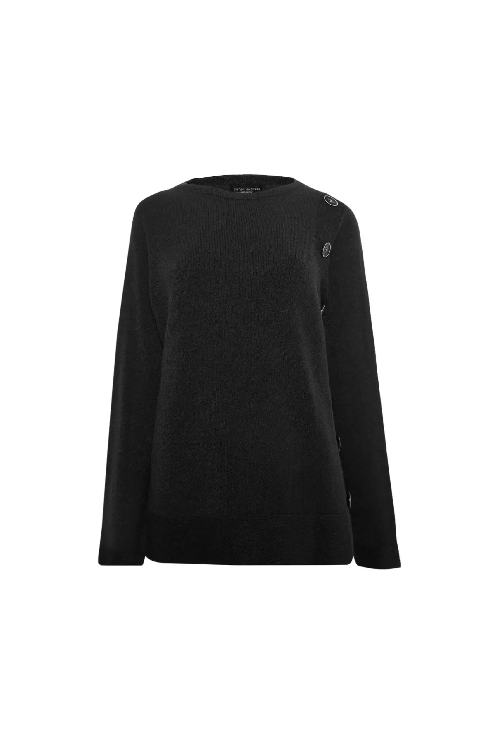 James Lakeland Side Button Black Jumper