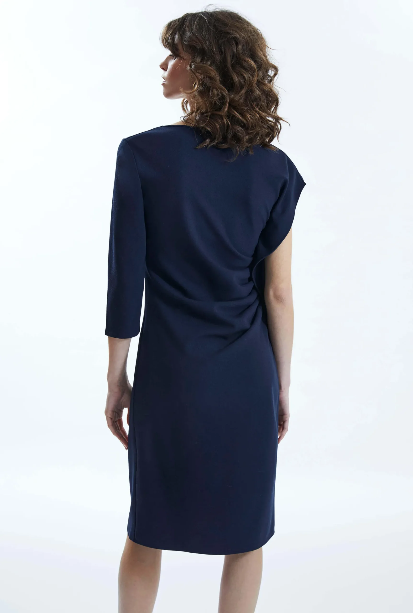 James Lakeland Side Ruched Asymmetrical Dress
