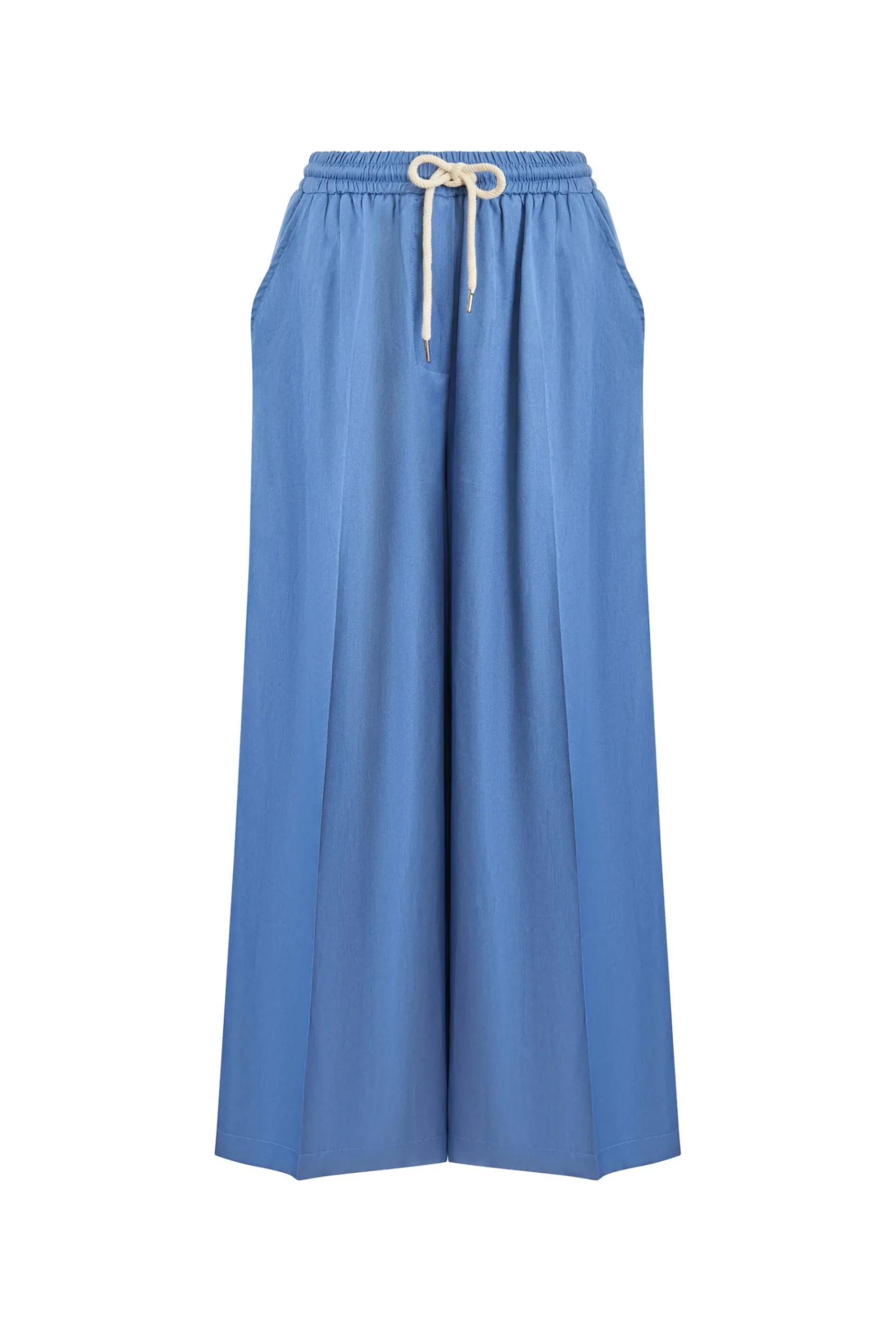 James Lakeland Side Stripe Wide Leg Trousers Denim