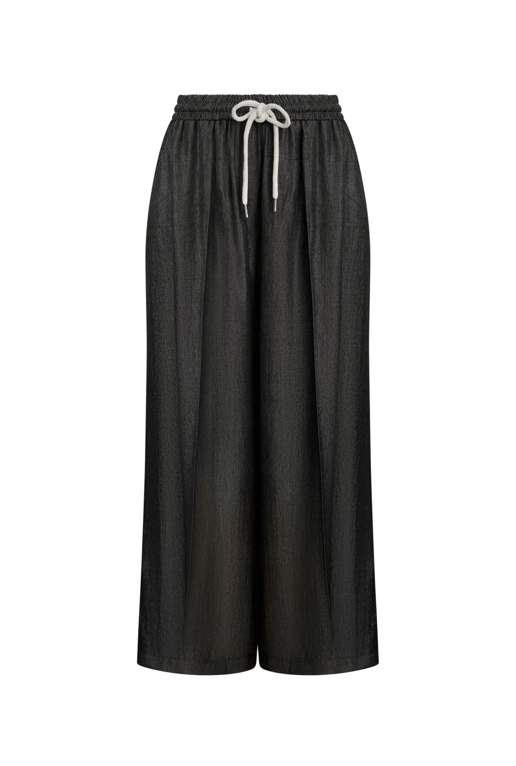James Lakeland Side Stripe Wide Leg Trousers Black