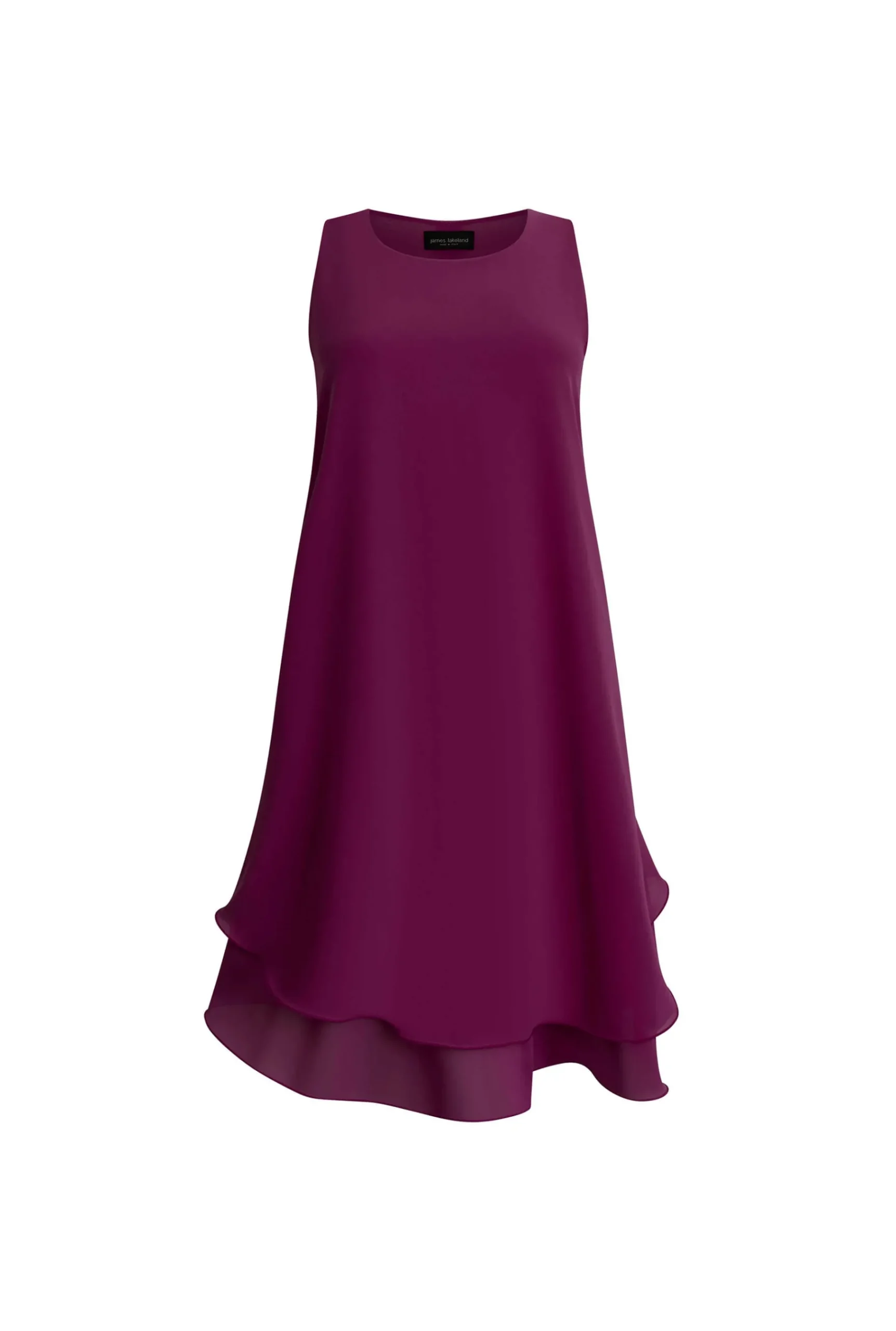 James Lakeland Sleeveless Wave Hem Dress Purple