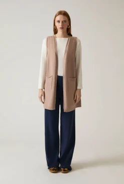 James Lakeland Taupe Knitted Gilet