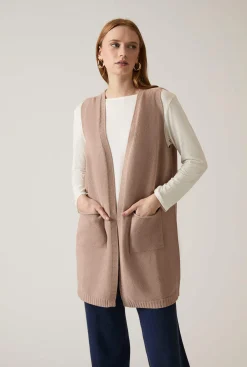 James Lakeland Taupe Knitted Gilet