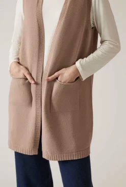James Lakeland Taupe Knitted Gilet