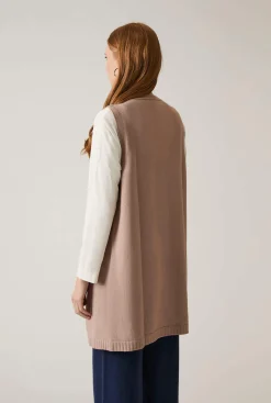 James Lakeland Taupe Knitted Gilet
