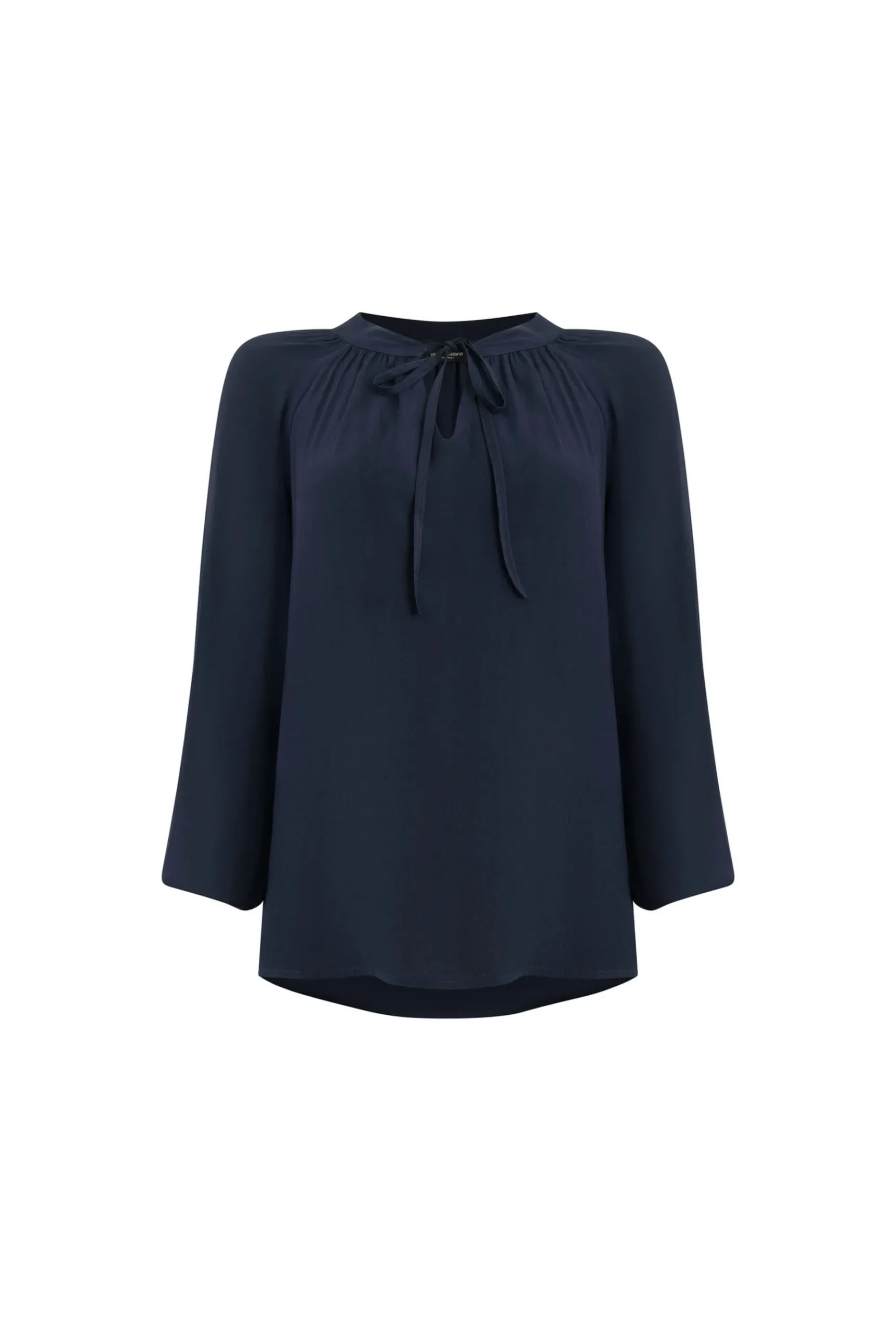 James Lakeland Tie Up Neck Blouse
