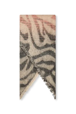 James Lakeland Tiger Print Black Scarf