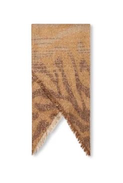 James Lakeland Tiger Print Brown Scarf