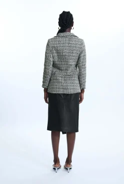 James Lakeland Tweed Detail Blazer Black