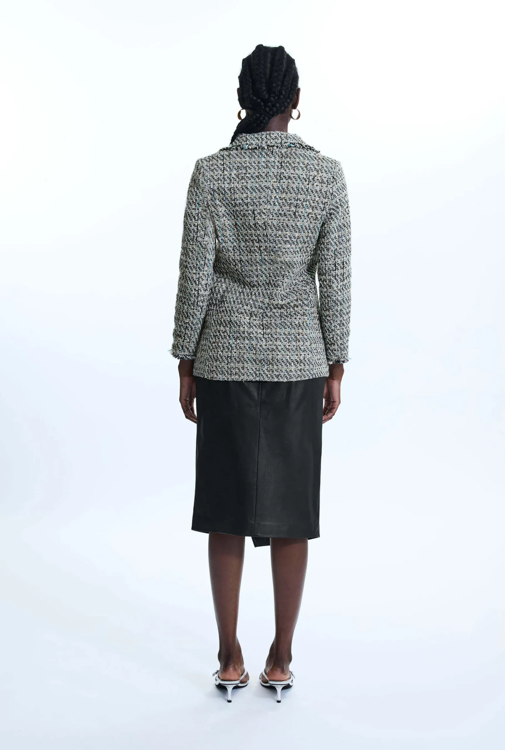 James Lakeland Tweed Detail Blazer Black