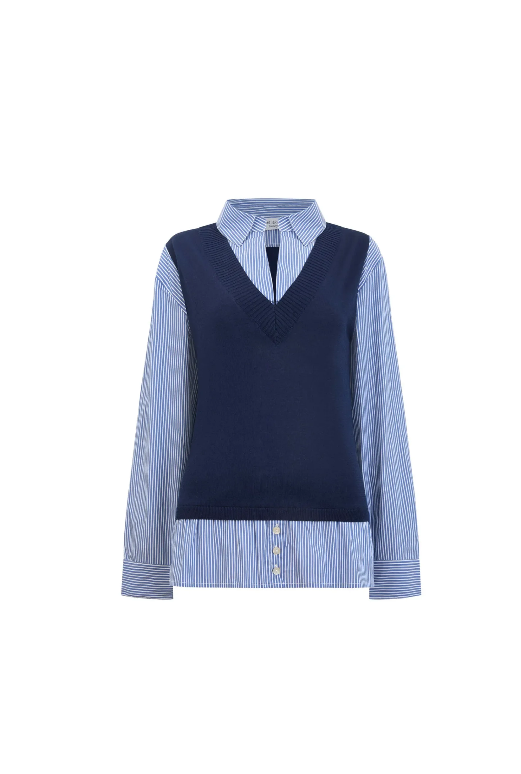 James Lakeland Vest Over Shirt Top