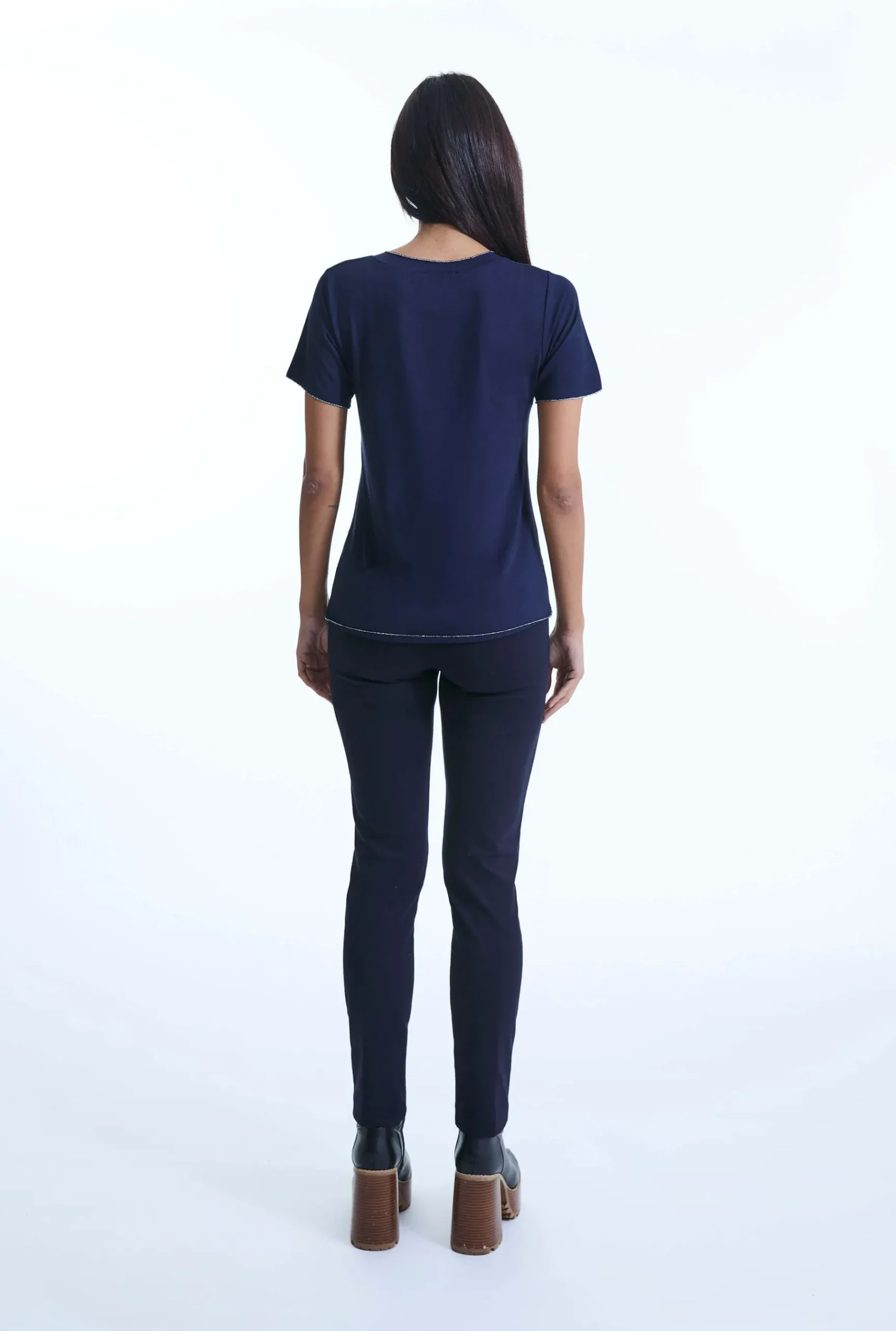 James Lakeland V-neck Navy T-shirt