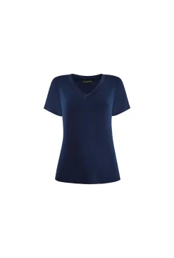 James Lakeland V-neck Navy T-shirt