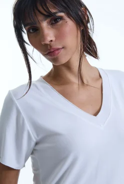 James Lakeland V-neck White T-shirt
