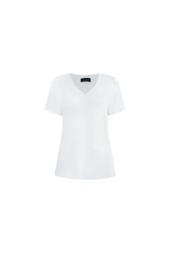 James Lakeland V-neck White T-shirt