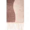 James Lakeland Wave Detail Brown Scarf