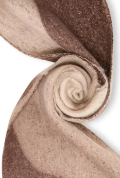 James Lakeland Wave Detail Brown Scarf