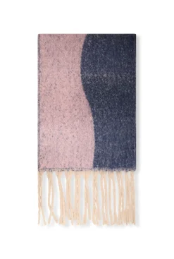James Lakeland Wave Detail Pink Scarf