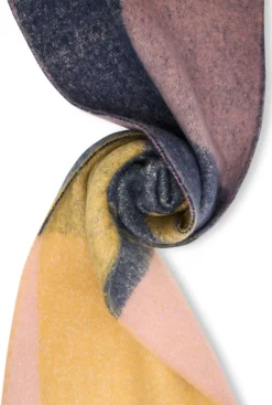 James Lakeland Wave Detail Pink Scarf