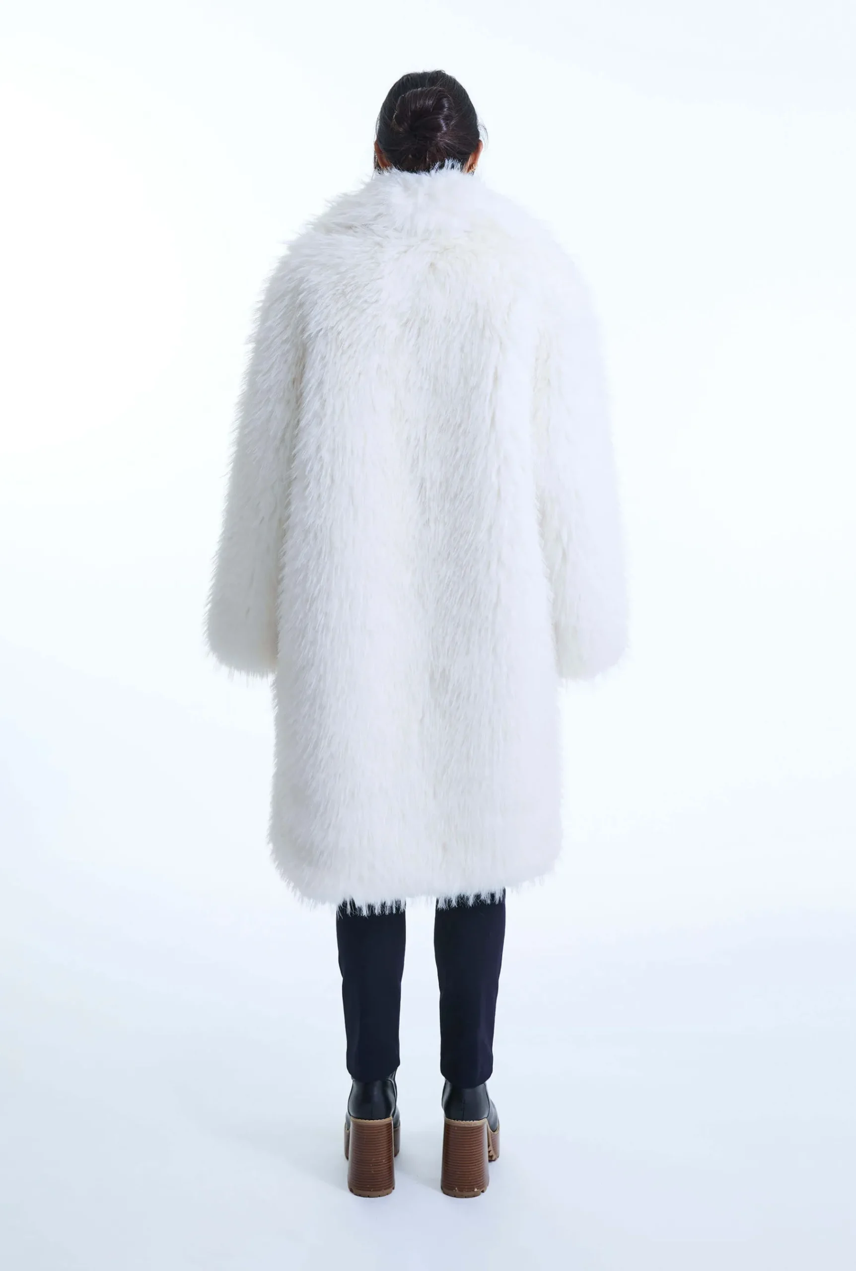 James Lakeland White Faux Fur Coat