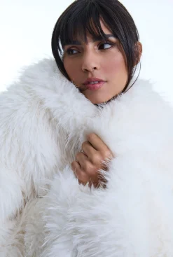 James Lakeland White Faux Fur Coat