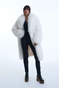 James Lakeland White Faux Fur Coat