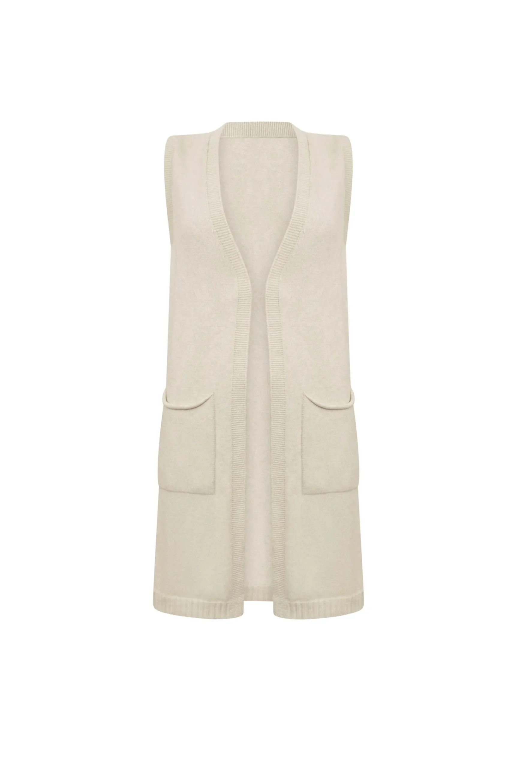 James Lakeland White Knitted Gilet