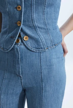 James Lakeland Wide Leg Denim Trousers
