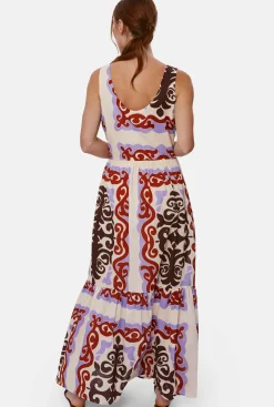 James Lakeland Wide Neckline Strappy Midi Dress