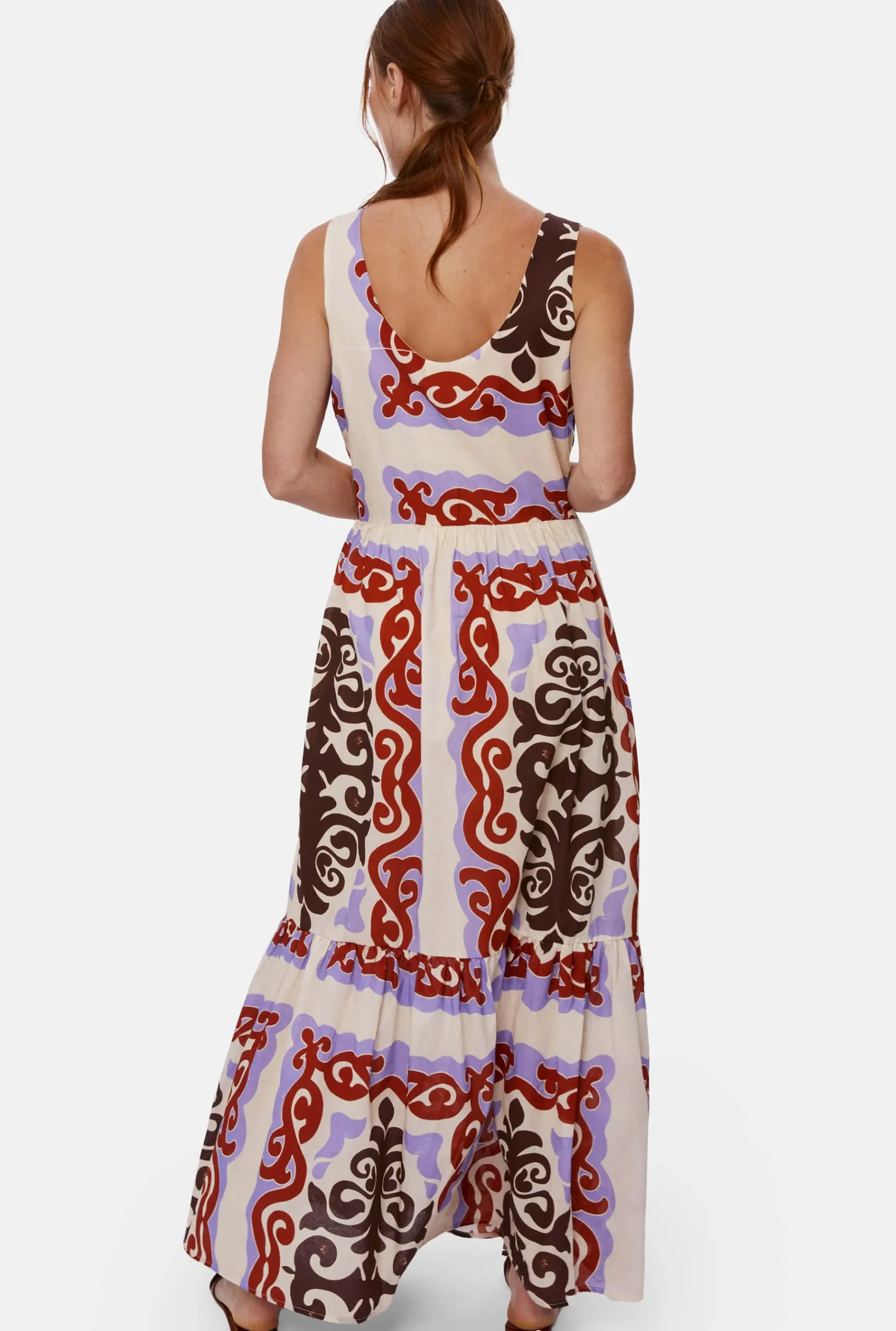 James Lakeland Wide Neckline Strappy Midi Dress