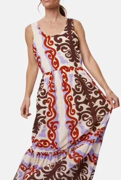 James Lakeland Wide Neckline Strappy Midi Dress